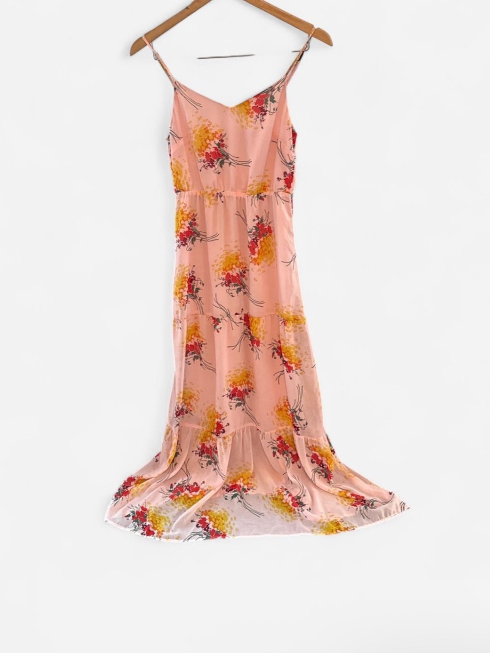 J.Crew Mercantile Pink Floral Slip Dress size 00 Summer boho flowy ethereal